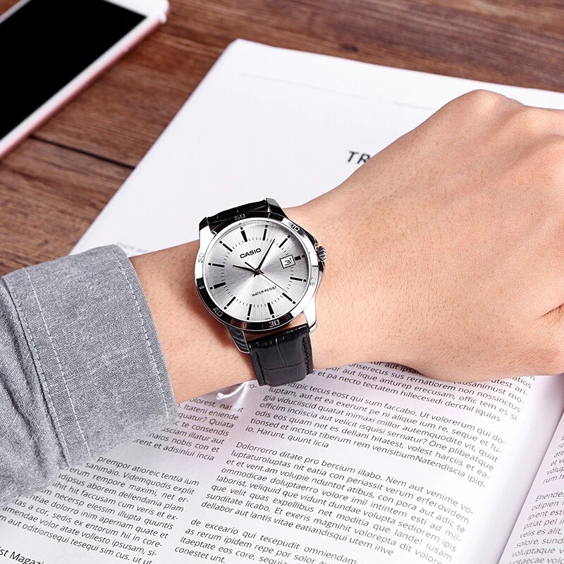 Đồng hồ nam dây da Casio MTP-V004L-7AUDF chính hãng - Hình 2