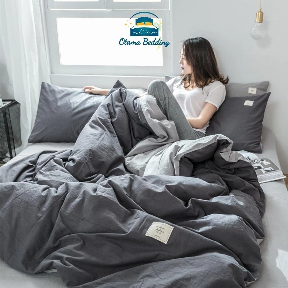 Bộ chăn ga gối cotton tici drap giường đẹp 1m2 1m6 1m8 ,Bộ ga giường cotton đủ size Otama Bedding