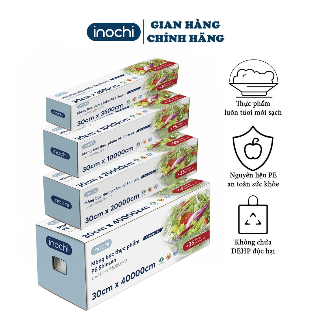 Màng bọc thực phẩm PE Shinsen giúp bảo quản thực phẩm an toàn tiện lợi và bảo vệ sức khỏe