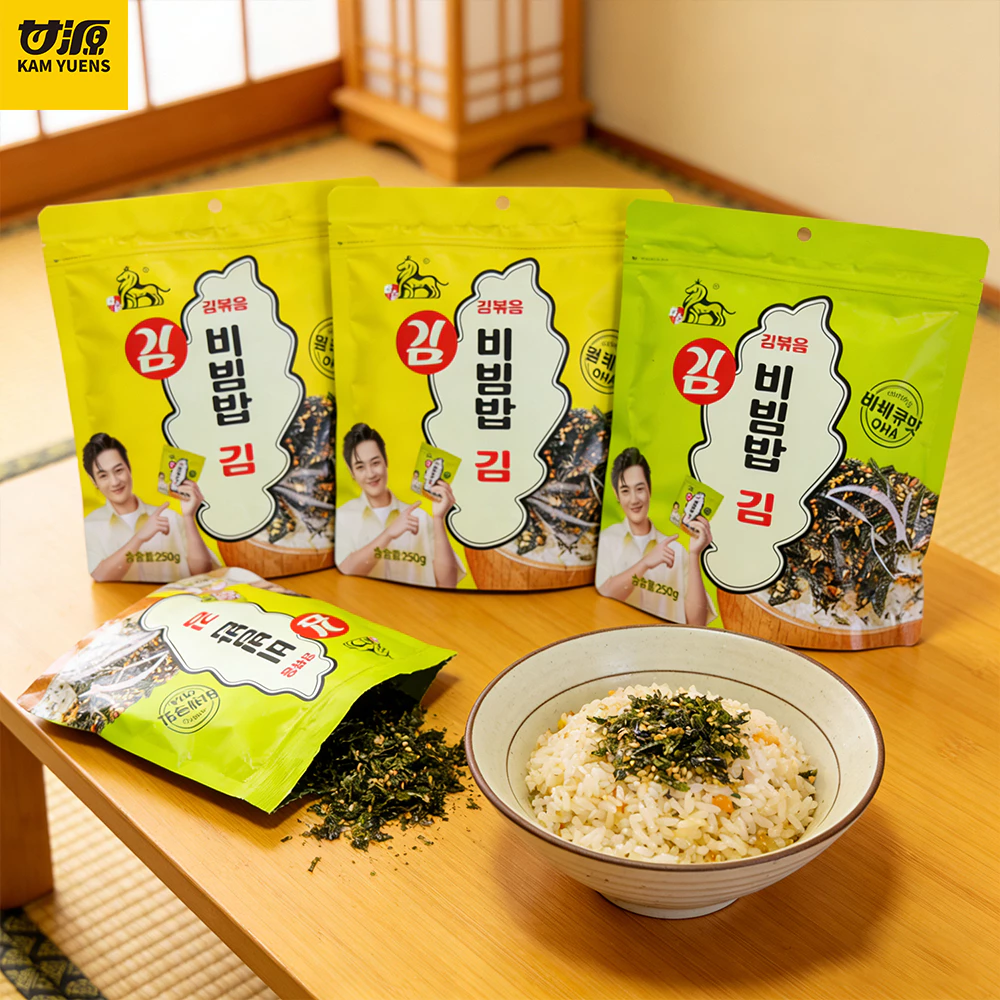 Ganyuan 250g-750g Bibimbap Rong biển Mè Rong biển Nghiền nát Thực phẩm bổ sung cho trẻ em Thực phẩm tốt cho sức khỏe