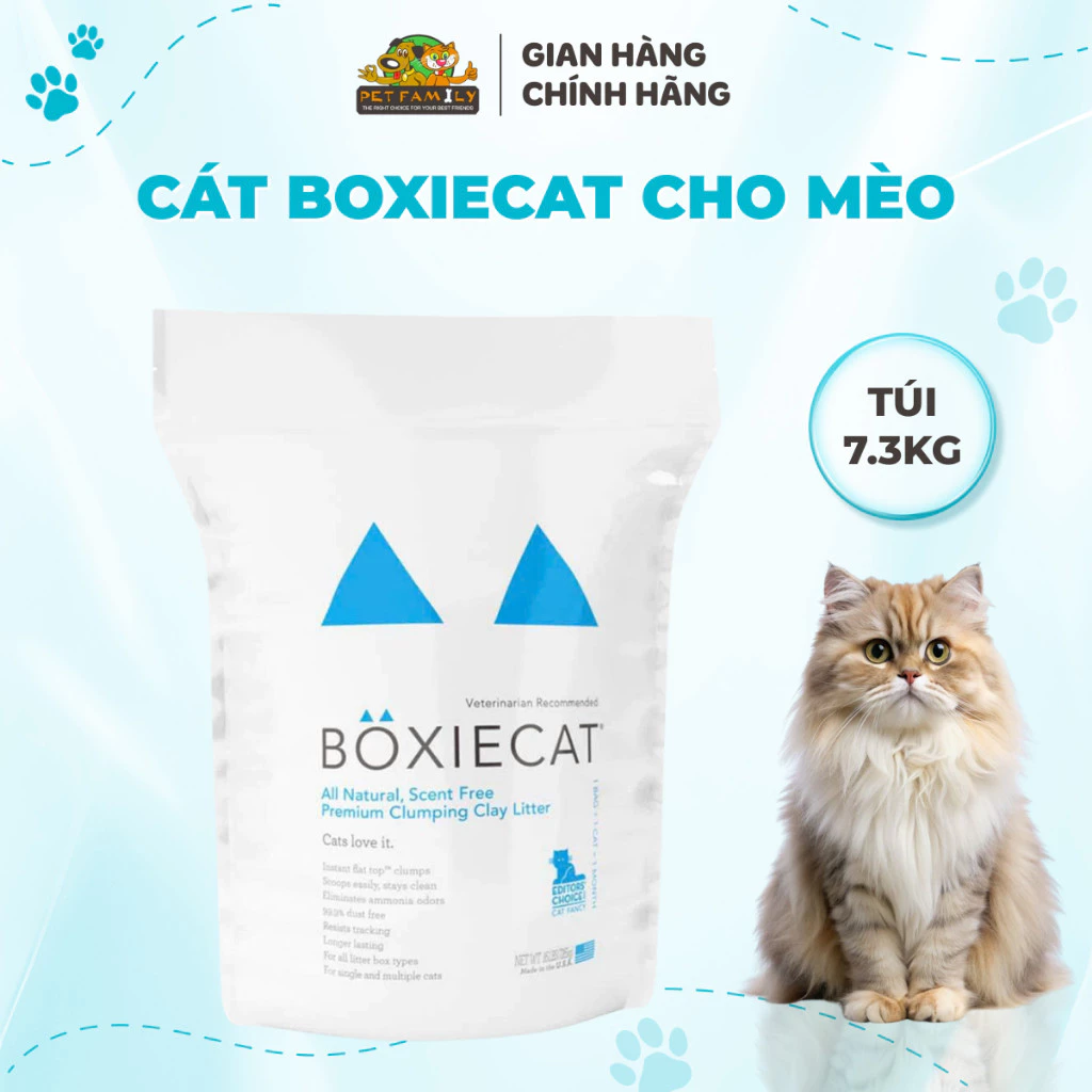 Cát Vệ Sinh Cho Mèo, Cát Đất Sét Boxiecat – Vón Chắc, Không Bụi, Loại Bỏ Mùi Hôi, Dễ Xúc & Sạch Sẽ - HAPPY PETFAMILY đang được đối chiếu cho người mua tại Việt Nam