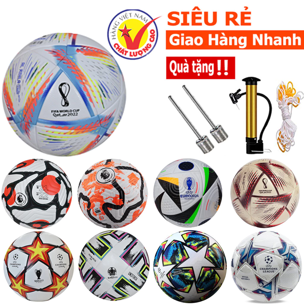 Quả bóng đá tiêu chuẩn Loại 3 lớp Banh da số 5 BÓNG ĐÁ SỐ 5 DA CAO CẤP SIÊU PHẨM MỚI