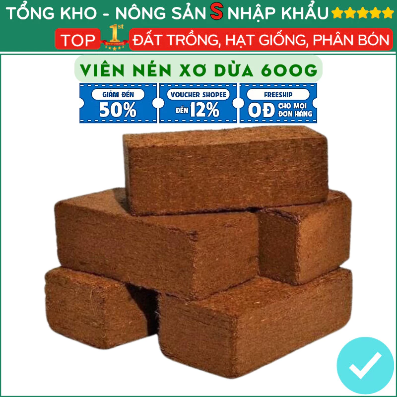 Đất Trồng Cây Viên Đất Nén Xơ Dừa Tiện Ích diệt khuẩn kháng sâu bệnh bổ sung vi sinh hữu cơ cho rau hoa củ quả hạt giống - inbonsai.com