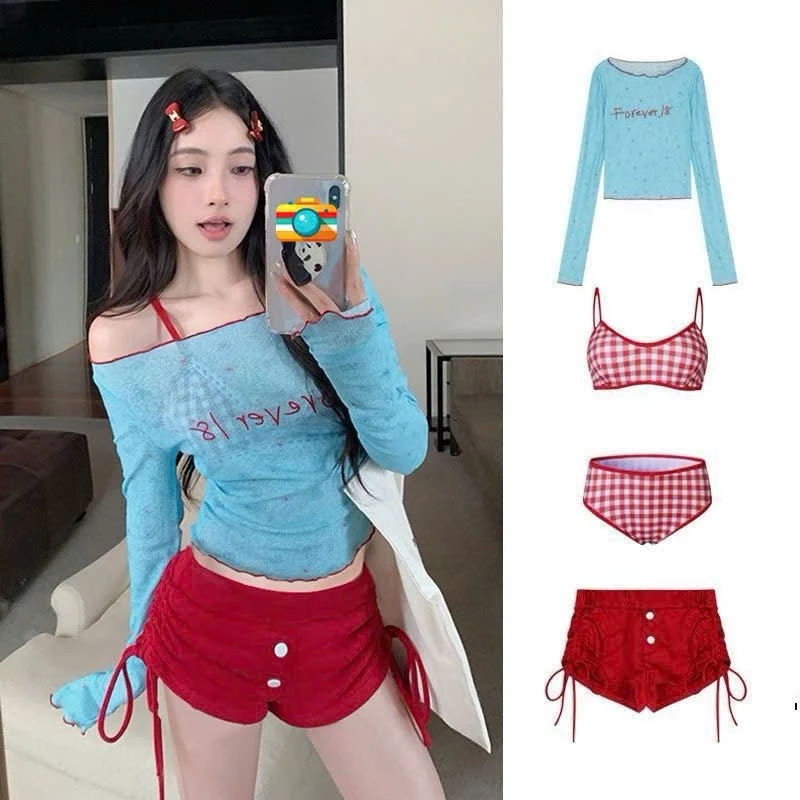 Set bộ đồ bơi bikini 4 chi tiết thiết kế phong cách Y2K trẻ trung hottrend gợi cảm HMBOUTIQUE BKN62