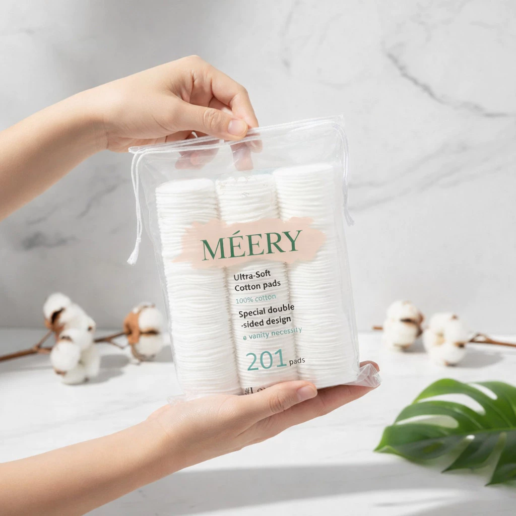 Bông Tẩy Trang MÉERY Chính Hãng, Bông Tẩy Trang Meery 205 Miếng 100% Cotton Pads