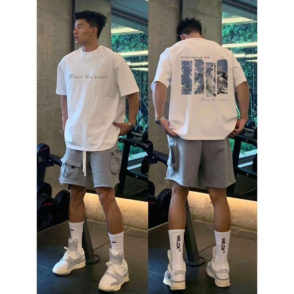 COD (Giao hàng trong 24 giờ)MIEMIE.Áo Phông Retro Núi Tuyết Âu Mỹ - Cotton Lạnh Cao Cấp, Streetwear Phong Cách Cho Nam