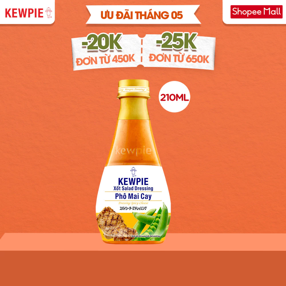 Xốt Salad Dressing Phô Mai Cay Kewpie 210ml