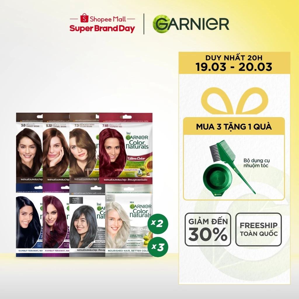 Kem Nhuộm Tóc Tại Nhà Màu Thời Trang - Garnier Color Naturals Ultra Colors - 8 Màu Nhuộm Thời Trang
