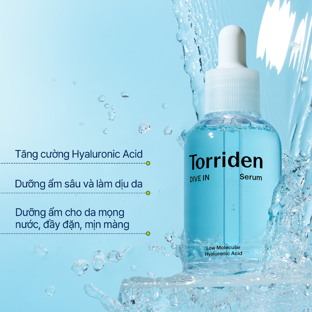 [Torriden Chính hãng] Serum DIVE IN chứa Hyaluronic Acid, 50ml, 50ml+50ml, Serum - Hình 4