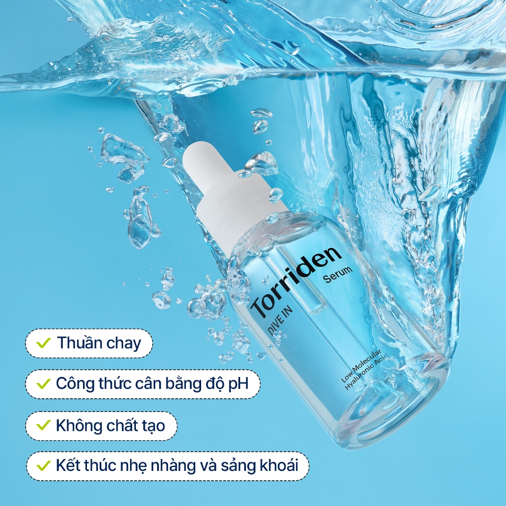 [Torriden Chính hãng] Serum DIVE IN chứa Hyaluronic Acid, 50ml, 50ml+50ml, Serum - Hình 6