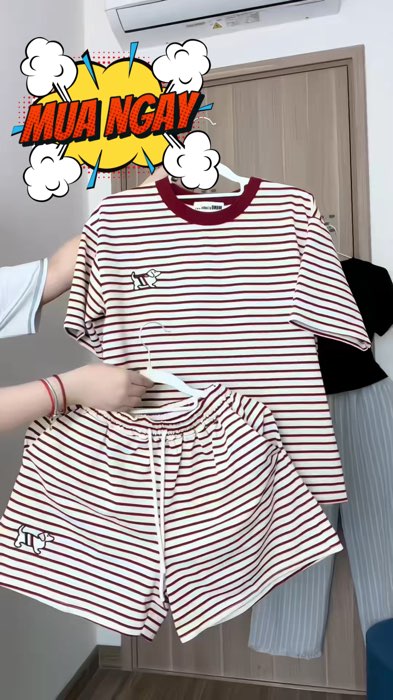 Set bộ áo in hoạ tiết cún phối quần đùi siêu dễ thương #ShopeeVideo