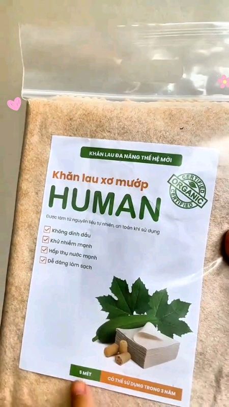 Khăn lau xơ mướp Human #khanlauxomuop #SandealcungKOL #ShopeeCreator #videohangnhacua #LuotVuiMuaLien #HangMoiVe
