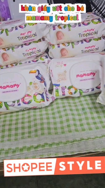 Khăn ướt mamamy cao cấp cho bé yêu #SandealcungKOL #ShopeeCreator #LuotVuiMuaLien #ShopeeVideo