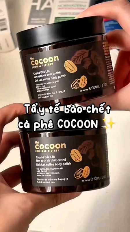 ​Tẩy da chết cơ thể cà phê Đắk Lắk Cocoon cho làn da mềm mại và rạng rỡ 200ml #LuotVuiMuaLien #HangMoiVe #ShopeeVideo