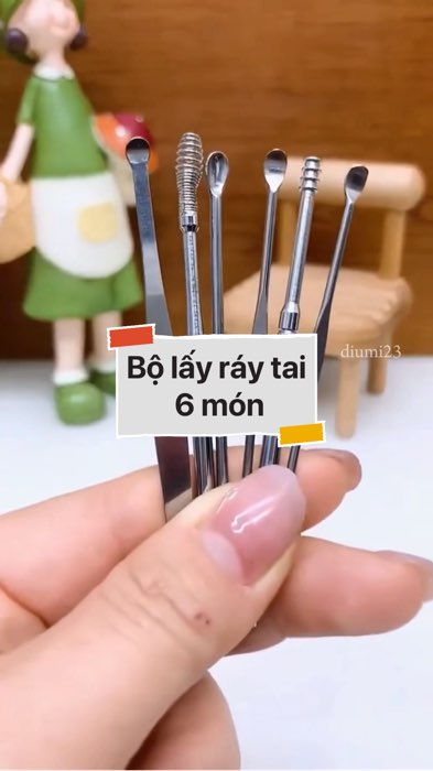 Bộ lấy ráy tai 6 món #VideohangDoiSong#ShopeeVideo#ShopeeCreator #LuotVuiMuaLien#KOLUyTin#Videomuasam #SandealcungKOL #diumi440