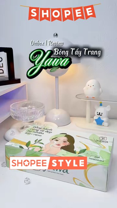 Bông tẩy trang yawa #bongtaytrang #yawa #LuotVuiMuaLien #HangMoiVe #ShopeeVideo #KOLUyTin
