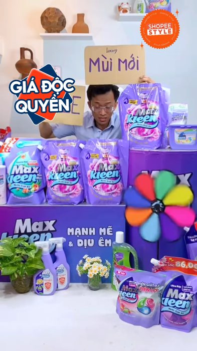 Nước giặt xả Maxkleen hương nước hoa cao cấp #nuocgiat #nuocgiatxa #MaxKleen #ShopeeVideo #KOLUyTin #HangMoiVe #LuotVuiMuaLien