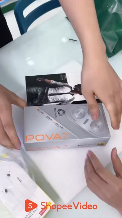 Unbox TECNO POVA 7 #ShopeeVideo #LuotVuiMuaLien #ShopeeCreator #HangMoiVe