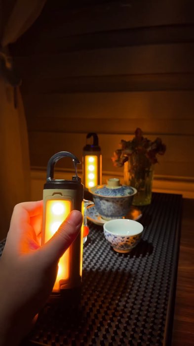 Đèn camping đa chức năng. Decor góc uống trà siêu chill