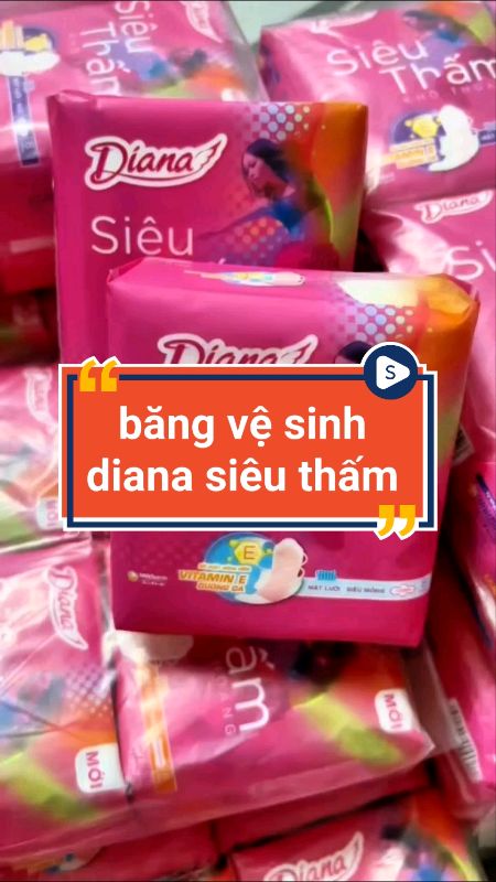 Combo 6 gói băng vệ sinh diana siêu thấm #bangvesinh #bangvesinhdiana #ShopeeCreator #ShopeeVideo #LuotVuiMuaLien