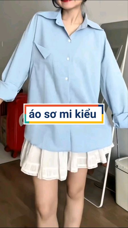 Áo sơ mi đũi nơ sau lưng #aokieunu #aosomi #videohangThoiTrang #ShopeeVideo #ShopeeCreator