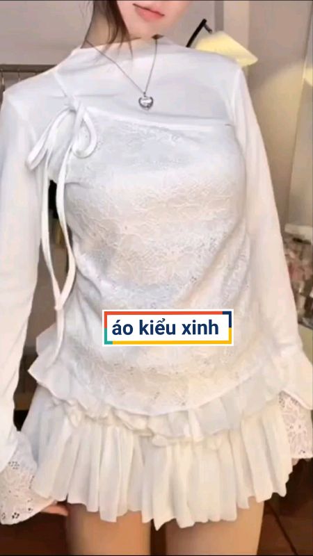 Áo nữ phối ren xinh xắn #aokieunu #aokieuhanquoc #aoxinh #ShopeeCreator #VideohangThoiTrang #LuotVuiMuaLien #ShopeeVideo