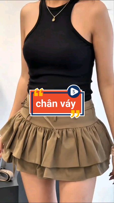 Chân váy xòe 2 tầng có quần bảo hộ #chanvay #chanvaynu #VideohangThoiTrang #sandealcungKOL #LuotVuiMuaLien
