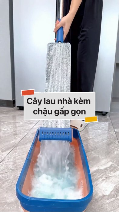 Cây lau nhà kèm chậu gấp gọn #VideoHangGiaDung#shopeestyle#ShopeeVideo#ShopeeCreator #LuotVuiMuaLien #diumi910