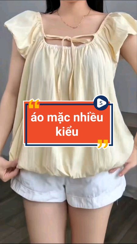 Áo mặc được nhiều kiểu xinh xinh #aokieunu #aoxinh #videohangThoiTrang #HangMoiVe #shopeeVideo #ShopeeCreator #LuotVuiMuaLien #SandealcungKOL