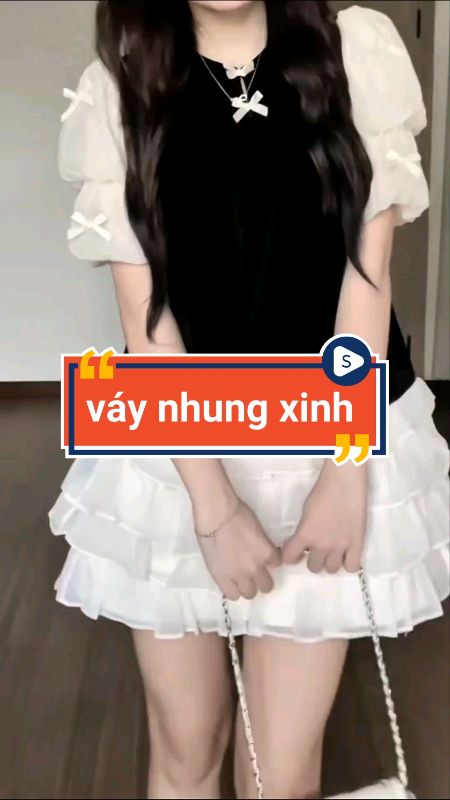Váy nhung tiểu thư xinh xắn #vaynhung #vayxinh #vaydep #sandealcungKOL #LuotVuiMuaLien #ShopeeCreator