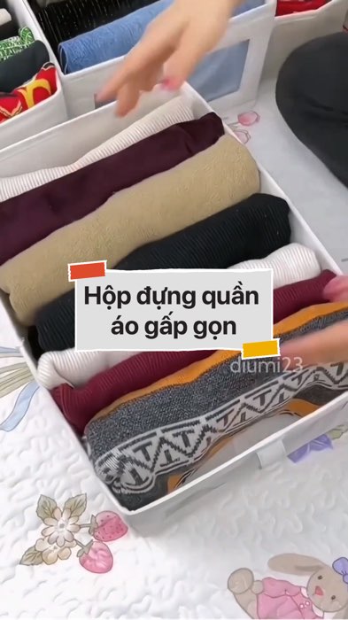 Hộp đựng quần áo gấp gọn #VideoHangGiaDung#shopeestyle#ShopeeVideo#ShopeeCreator #LuotVuiMuaLien #diumi992