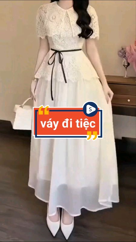 Váy xinh, sang đi tiệc #vaynu #vayditiec #ShopeeVideo #videohangThoiTrang #LuotVuiMuaLien #ShopeeCreator #HangMoiVe
