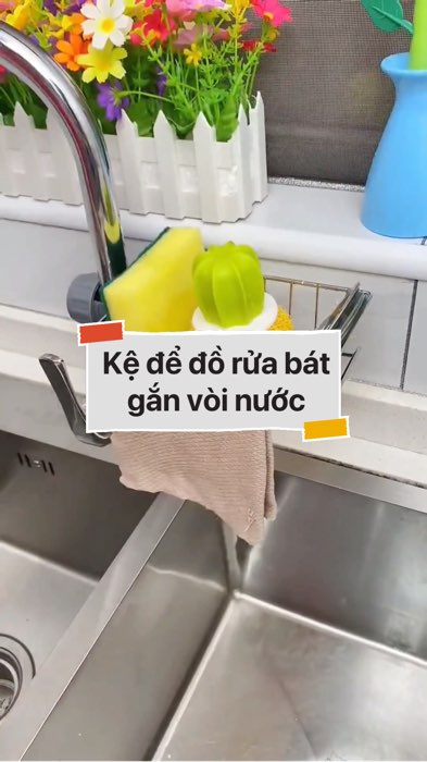 ￼ Kệ để đồ rửa bát inox gắn vòi nước #VideoHangGiaDung#shopeestyle#ShopeeVideo#ShopeeCreator #LuotVuiMuaLien #diumi114