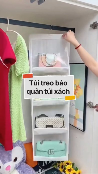 ￼Túi treo bảo quản túi xách nhiều tầng #VideoHangGiaDung#shopeestyle#ShopeeVideo#ShopeeCreator #LuotVuiMuaLien #diumi115