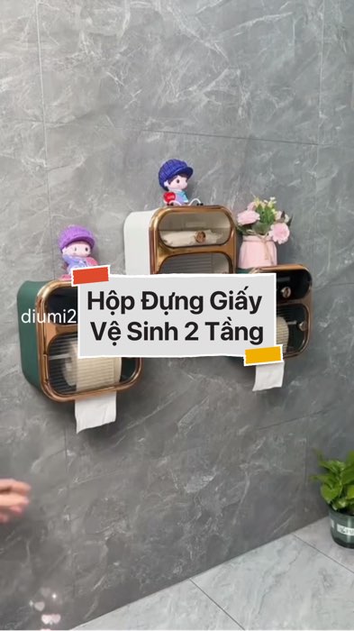 Hộp Đựng Giấy Vệ Sinh 2 Tầng #VideoHangGiaDung#shopeestyle#ShopeeVideo#ShopeeCreator #LuotVuiMuaLien #diumi176