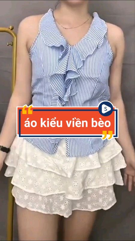 Áo kiểu phối viền bèo #aokieunu #sandealcungKOL #LuotVuiMuaLien #VideohangThoiTrang #ShopeeVideo #HangMoiVe #ShopeeCreator