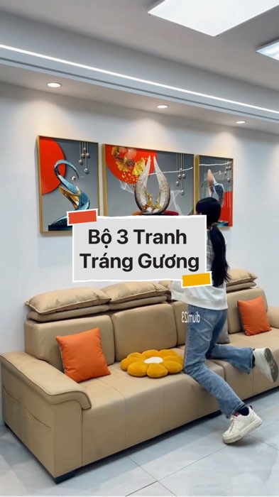 ￼Bộ 3 Tranh Tráng Gương