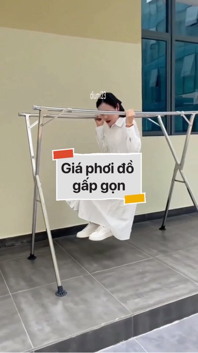 Giá phơi đồ gấp gọn #VideoHangGiaDung#shopeestyle#ShopeeVideo#ShopeeCreator #LuotVuiMuaLien #diumi185