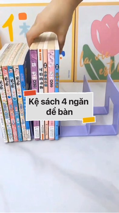 Kệ sách 4 ngăn để bàn #videohangvanphongpham#shopeestyle#ShopeeVideo#ShopeeCreator #LuotVuiMuaLien #diumi359