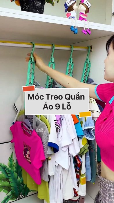 ￼Móc Treo Quần Áo 9 Lỗ #VideoHangGiaDung#shopeestyle#ShopeeVideo#ShopeeCreator #LuotVuiMuaLien #diumi475
