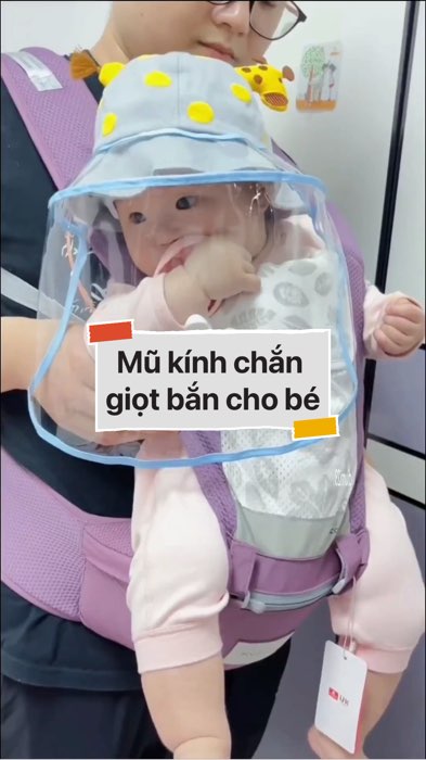 ￼Mũ kính chắn giọt bắn cho bé #VideoHangMevaBe#shopeestyle#ShopeeVideo#ShopeeCreator#LuotVuiMuaLien #diumi658