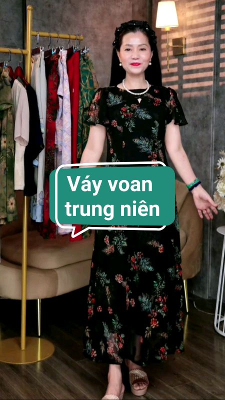 Váy voan trung niên #vaytrungnien #shopeevideo #LuotVuiMuaLien #ShopeeVideo #videothoitrangtrungnien #thoitrangtrungnien #lybee
