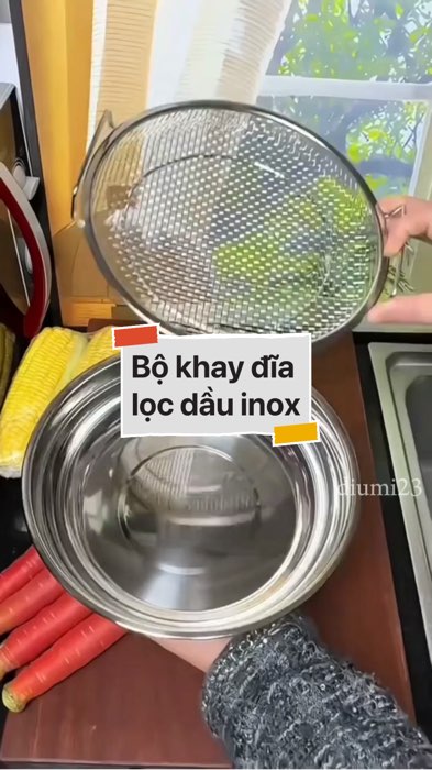 Bộ khay đĩa lọc dầu #VideoHangGiaDung#shopeestyle#ShopeeVideo#ShopeeCreator #LuotVuiMuaLien #diumi808