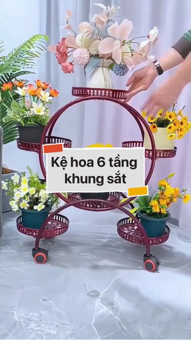 Kệ hoa 6 tầng khung sắt #VideohangDoiSong#ShopeeVideo#ShopeeCreator #LuotVuiMuaLien#KOLUyTin#Videomuasam #SandealcungKOL #diumi830