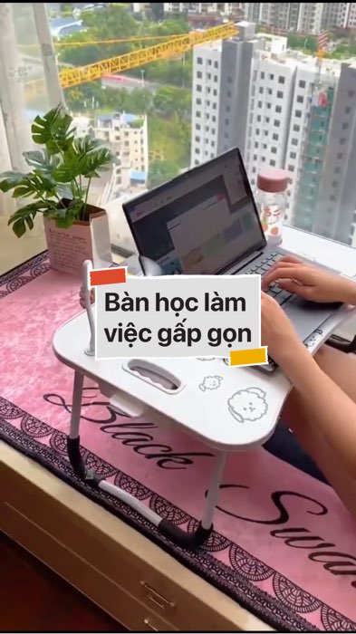 ￼Bàn học làm việc gấp gọn #VideoHangGiaDung#shopeestyle#ShopeeVideo#ShopeeCreator #LuotVuiMuaLien #diumi984