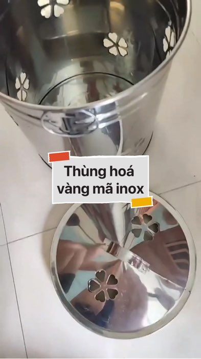 Thùng hoá vàng mã inox #VideoHangGiaDung#shopeestyle#ShopeeVideo#ShopeeCreator #LuotVuiMuaLien #diumi25