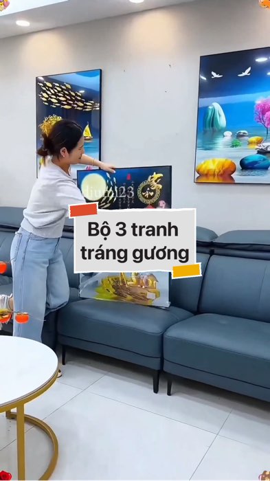 Bộ 3 tranh tráng gương #VideohangDoiSong#ShopeeVideo#ShopeeCreator #LuotVuiMuaLien#KOLUyTin#Videomuasam #SandealcungKOL #diumi226