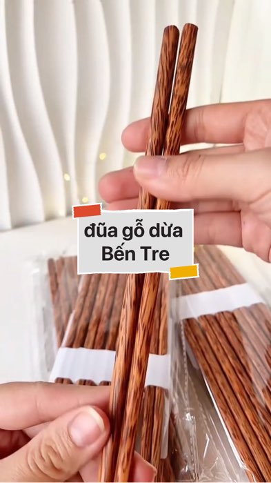 đũa gỗ dừa cao cấp Bến Tre #VideohangDoiSong#ShopeeVideo#ShopeeCreator #LuotVuiMuaLien#KOLUyTin#Videomuasam #SandealcungKOL #diumi770