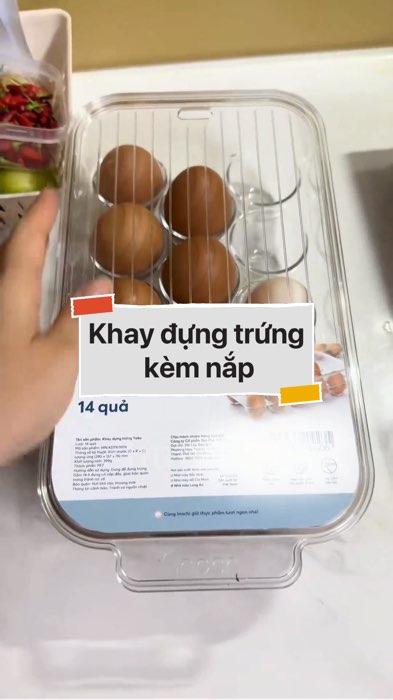 Khay đựng trứng kèm nắp #VideoHangGiaDung#shopeestyle#ShopeeVideo#ShopeeCreator #LuotVuiMuaLien #diumi779