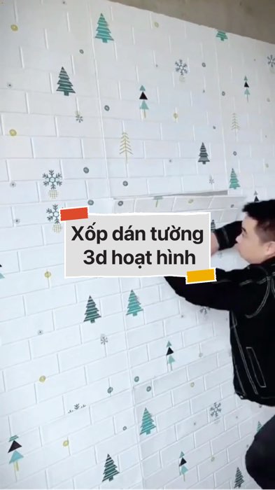 Xốp dán tường 3d hoạt hình #VideohangNhaCua#shopeestyle#ShopeeVideo#ShopeeCreator #LuotVuiMuaLien#KOLUyTin#Videomuasam #SandealcungKOL #diumi57